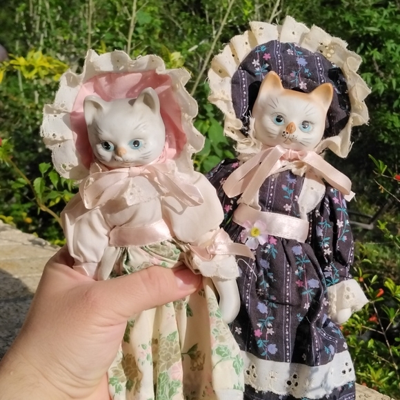 Vintage Accents Porcelain Kitten Dolls Cottagecore Poshmark